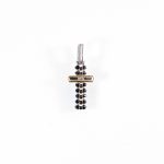 PICCOLO PENDENTE CRUCIFORME UNOAERRE ORO BIANCO E GIALLO ONICE