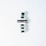 PENDENTE CRUCIFORME UNOAERRE ORO BIANCO MADREPERLA E DIAMANTI